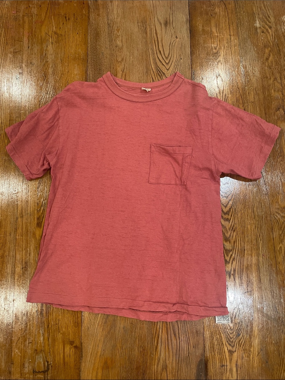 Warehouse 4601 Loopwheel Pocket Tee - Strawberry